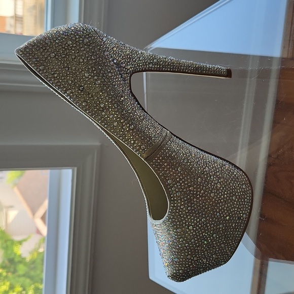 Steve Madden rhinestones and crystal ultra high heel platform shoes - Picture 12 of 12